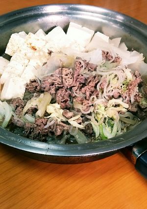 牛こまでご馳走気分♪すき焼き風煮-レシピのメイン写真