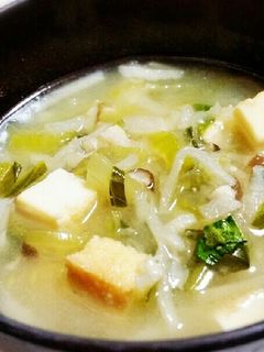 切干大根と厚揚げの味噌汁-レシピのメイン写真