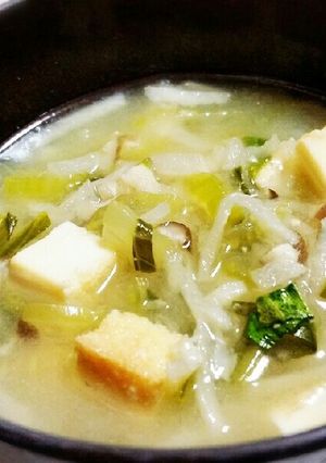 切干大根と厚揚げの味噌汁-レシピのメイン写真