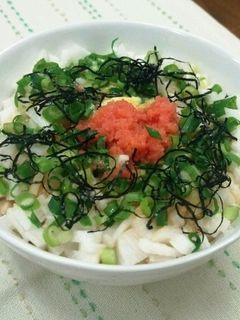 忙しい女性にピッタリ!「めんたい美肌丼」-レシピのメイン写真