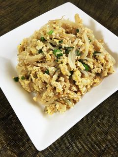 麺つゆで簡単!もやしの炒り豆腐-レシピのメイン写真