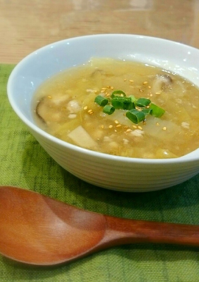 とろ旨♡白菜と鶏挽肉の中華スープ♡-レシピのメイン写真