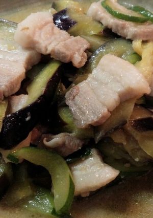 茄子と胡瓜で♪豚バラの甘酢みそ炒め-レシピのメイン写真
