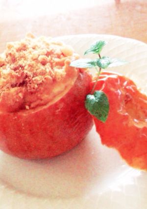 焼き林檎カップののチーズケーキ-レシピのメイン写真