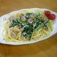 簡単小松菜のクリームパスタ