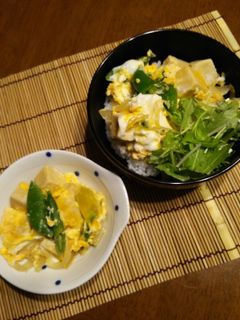 凍み豆腐・スナップえんどう豆の卵とじ♪-レシピのメイン写真