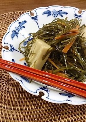 妊婦・子どもに！角麩ときざみ昆布の煮物♪-レシピのメイン写真