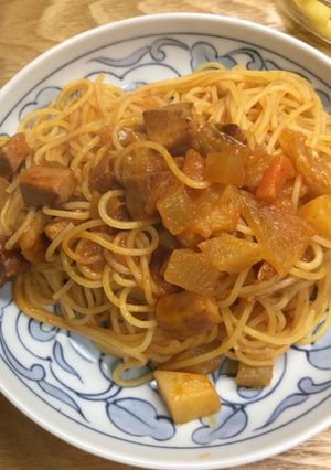 リメイク・ミネストローネでスパゲッティ-レシピのメイン写真