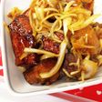 やみつき!揚げカボチャと玉ねぎの甘酢