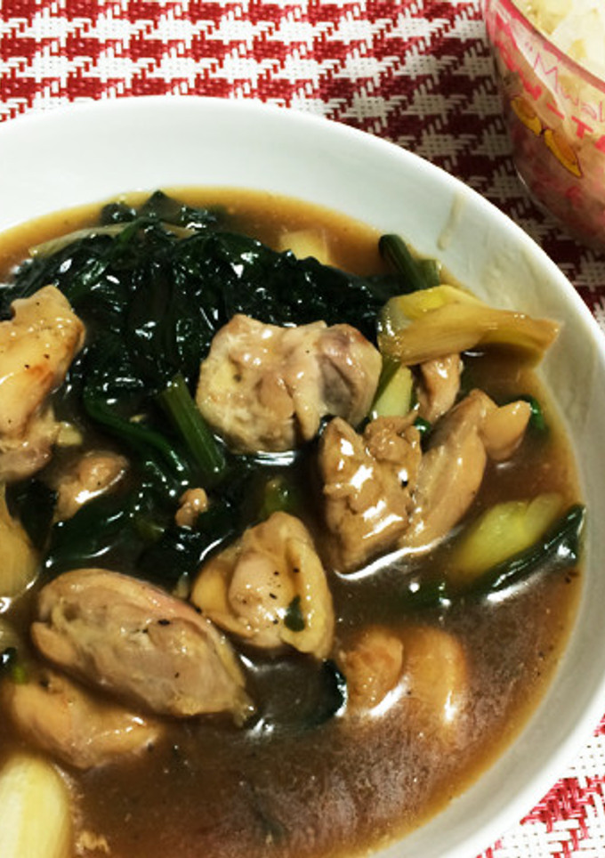 簡単★鶏もも肉とネギほうれん草のとろとろ-レシピのメイン写真