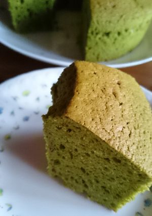 100円の物で‼簡単抹茶のシフォンケーキ-レシピのメイン写真