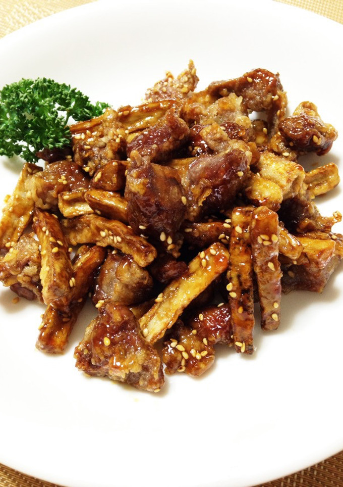 砂肝と牛蒡のから揚げ！甘だれ❁-レシピのメイン写真