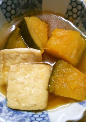 簡単　一品！　かぼちゃと　油揚げの　煮物-レシピのメイン写真