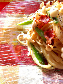 きのことアスパラのクリームパスタ**-レシピのメイン写真