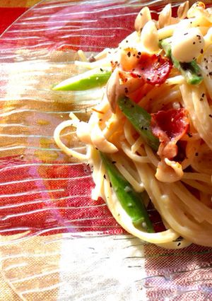 きのことアスパラのクリームパスタ＊*-レシピのメイン写真