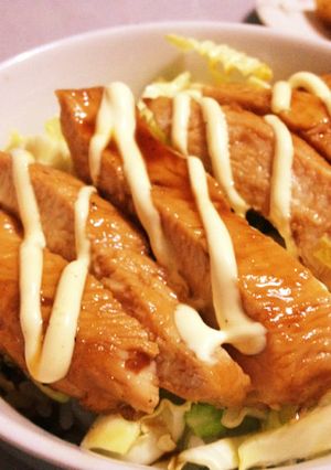 鶏胸肉の照りマヨ丼♡-レシピのメイン写真