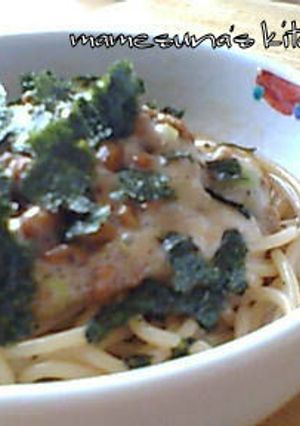にんにく醤油納豆パスタ＋マヨ-レシピのメイン写真