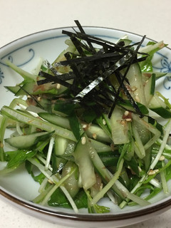 水菜ときゅうりのサラダ-レシピのメイン写真