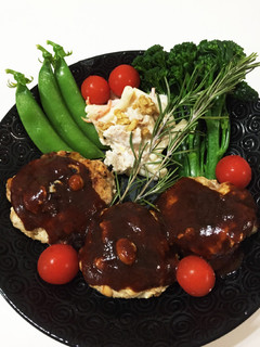 ひよこ豆入り豆腐ハンバーグ(*^o^*)-レシピのメイン写真