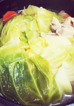 けみアミ美夕のキャベツと鶏肉の簡単水炊き-レシピのメイン写真