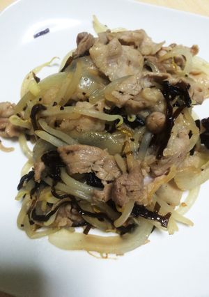 味付け簡単！豚バラ塩昆布炒め-レシピのメイン写真