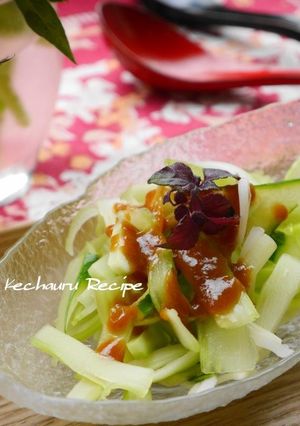 セロリと胡瓜の「簡単味噌ドレッシング」-レシピのメイン写真