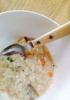 残り物味噌汁で☆簡単☆ツナ雑炊！-レシピのメイン写真
