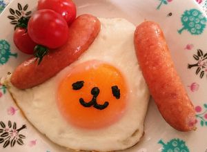 朝食に♪ごてあらポーを仕切りに目玉焼き♪-レシピのメイン写真
