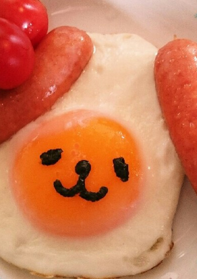 朝食に♪ごてあらポーを仕切りに目玉焼き♪-レシピのメイン写真