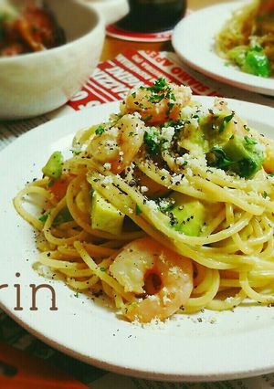 海老とアボカドのクリームパスタ。-レシピのメイン写真
