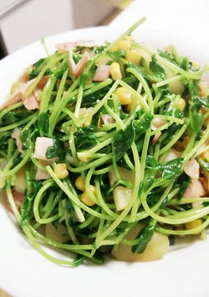 豆苗の洋風炒め-レシピのメイン写真