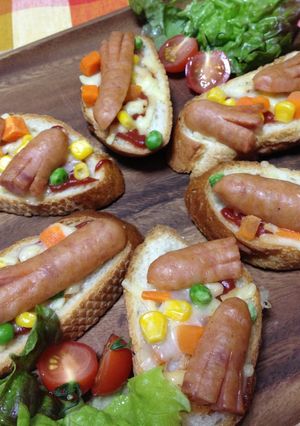 タポーが泳ぐ、カラフルトースト-レシピのメイン写真