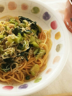 しらすと野沢菜のパスタ-レシピのメイン写真