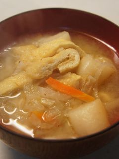 切干大根・麩・油揚げの味噌汁-レシピのメイン写真