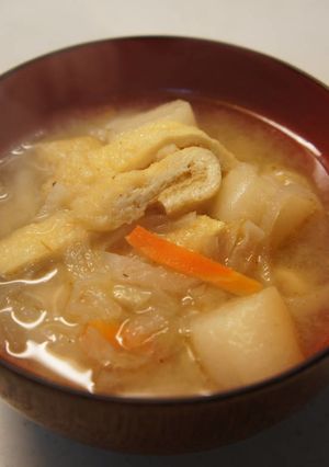 切干大根・麩・油揚げの味噌汁-レシピのメイン写真