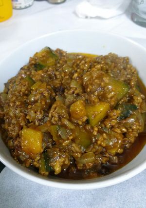 残ったカボチャの煮物でキーマカレー-レシピのメイン写真