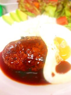 簡単照り焼きハンバーグ☆ロコモコ丼にも-レシピのメイン写真