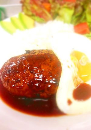 簡単照り焼きハンバーグ☆ロコモコ丼にも-レシピのメイン写真