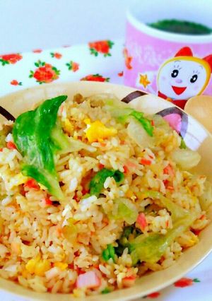 簡単!カニカマのレタス炒飯★-レシピのメイン写真