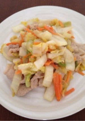 簡単！白菜と豚バラのにんにく炒め-レシピのメイン写真
