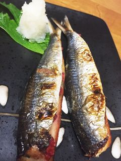 いわしの塩焼き、梅しそおろしでさっぱり。-レシピのメイン写真