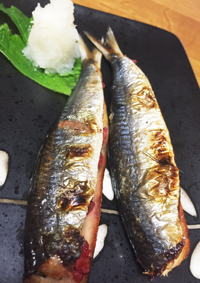 いわしの塩焼き、梅しそおろしでさっぱり。-レシピのメイン写真