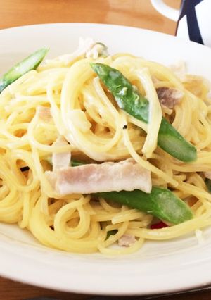 ベーコンとアスパラのクリームパスタ-レシピのメイン写真