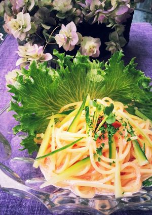 明太子クリームスパサラ-レシピのメイン写真
