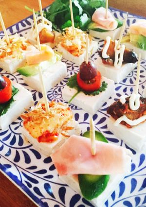 ヘルシーおつまみ お豆腐ピンチョス-レシピのメイン写真