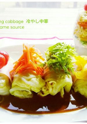 おもてなし冷し中華＊ローリングキャベツ-レシピのメイン写真