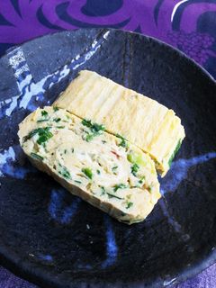ニラ玉子焼き-レシピのメイン写真