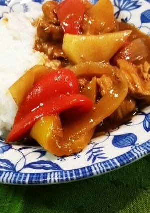 長芋とパプリカの簡単カレー-レシピのメイン写真