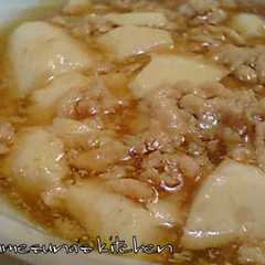 รูปของ 豆腐の鶏ひき肉あんかけ