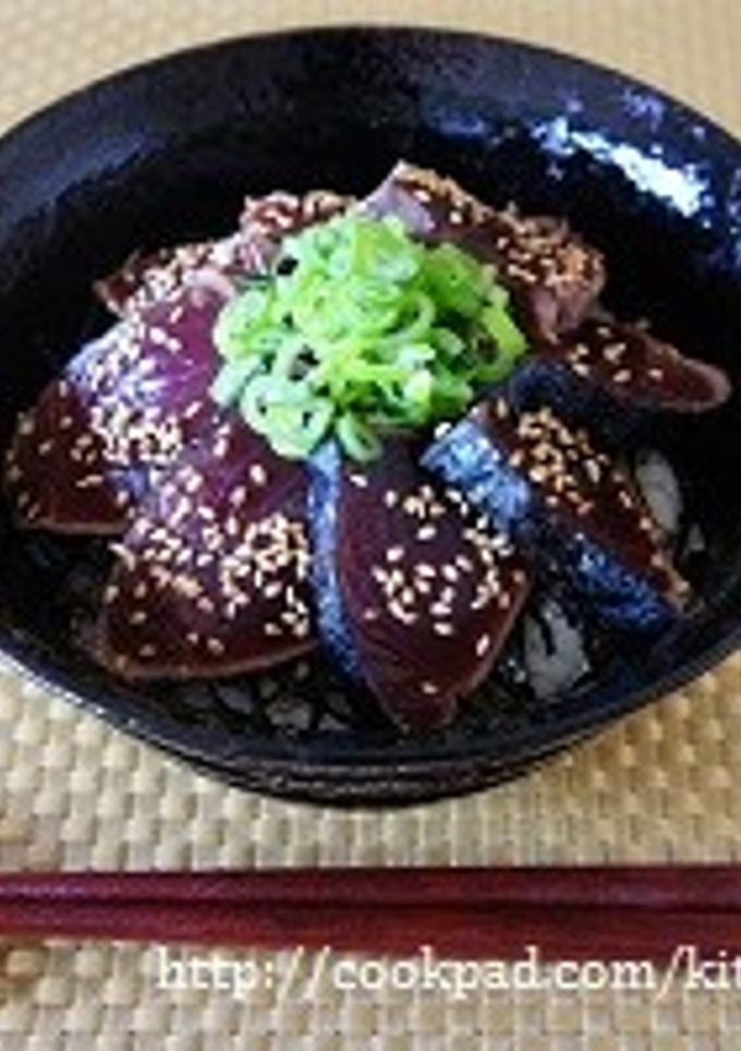 簡単♪カツオのタタキの漬け丼-レシピのメイン写真